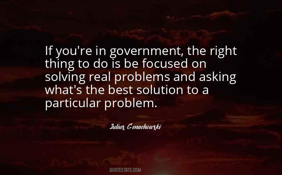 Solving A Problem Quotes #158720