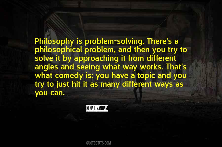 Solving A Problem Quotes #250915