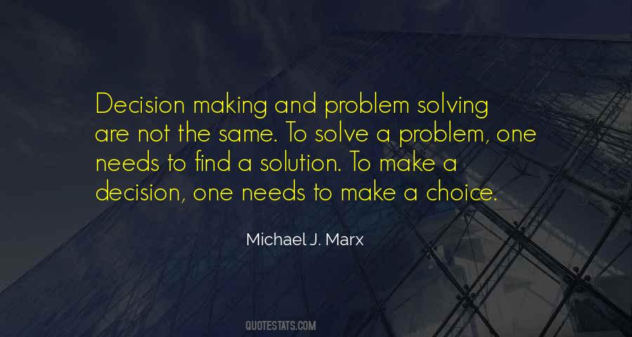 Solving A Problem Quotes #98197