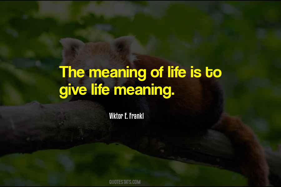 Quotes About Meaning Of Life #1016704