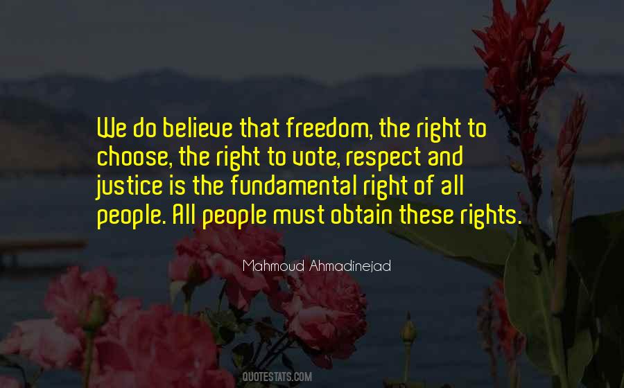 Quotes About Fundamental Rights #1168873