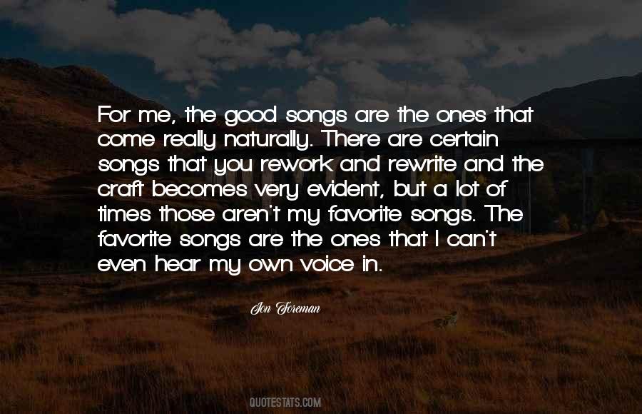 Quotes About Good Songs #565485