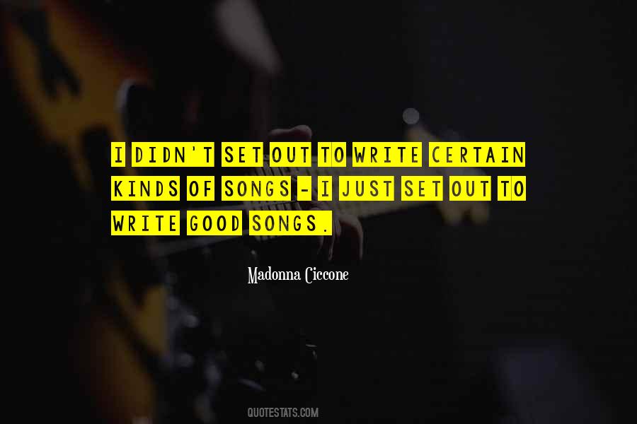 Quotes About Good Songs #669894