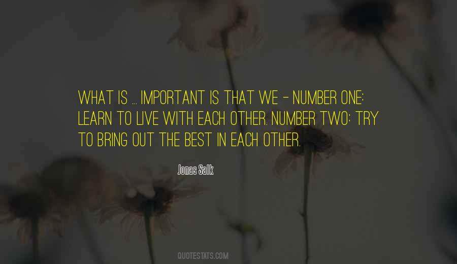 Quotes About Number One #1255585