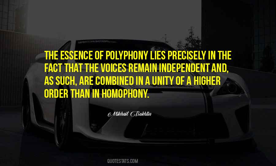 Quotes About Polyphony #1119695