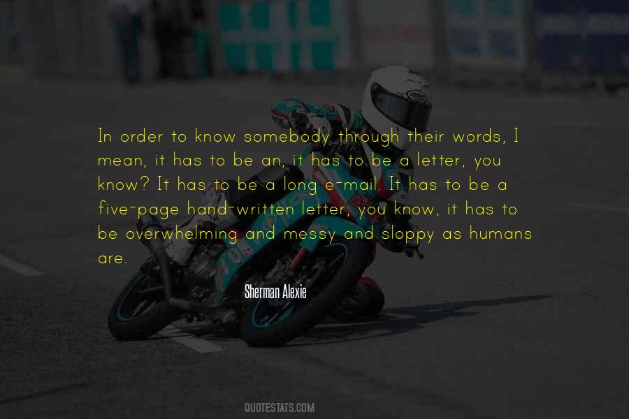 Written Letter Quotes #1065204