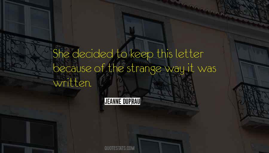 Written Letter Quotes #1757720