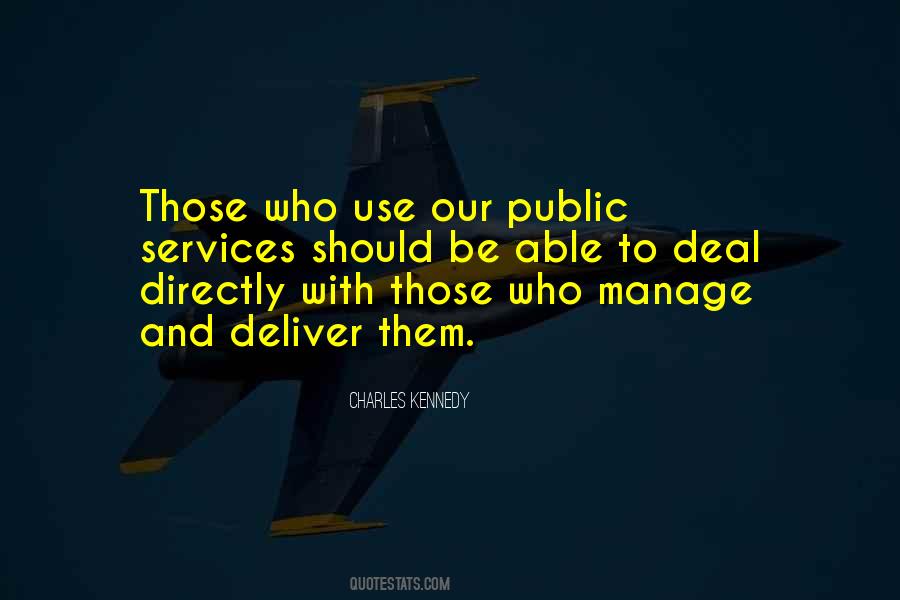 Quotes About Public Services #942635