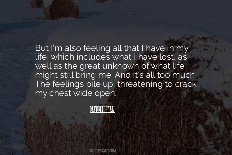 Quotes About Feeling Too Much #713248