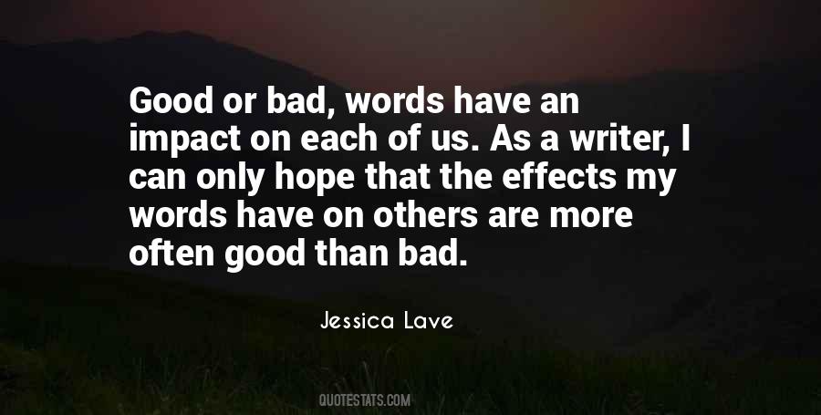 Quotes About Bad Words #105915