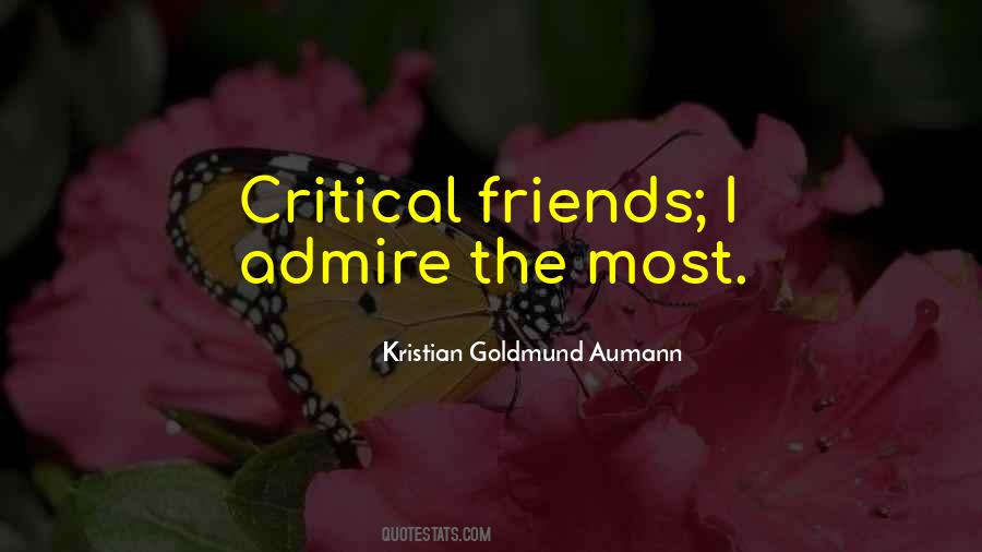 Quotes About Critical Friends #986796