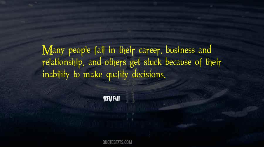 Quality Decision Making Quotes #98990