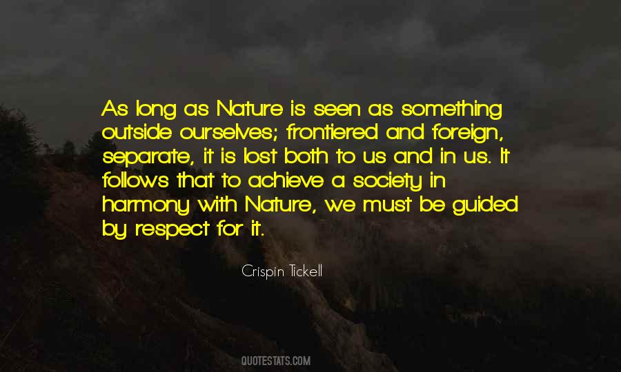 Respect Nature Quotes #1119873