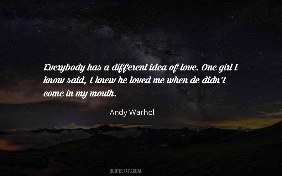 Quotes About Love Andy Warhol #1635229