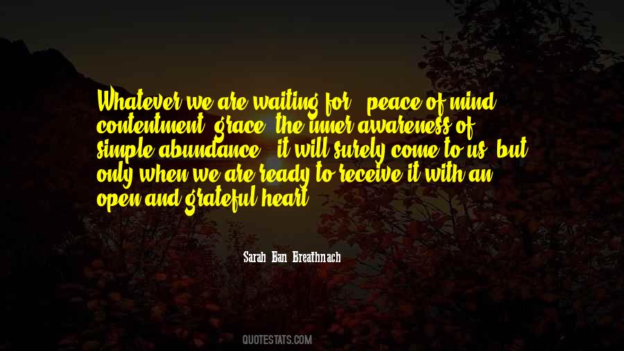 Quotes About Contentment And Peace #293375