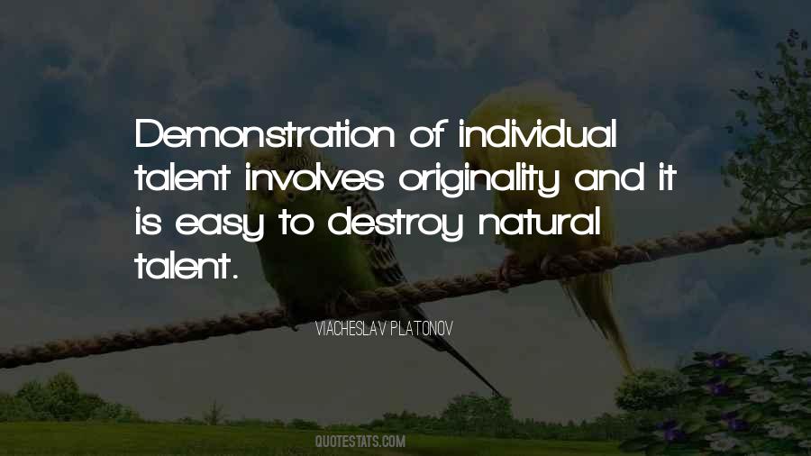 Individual Talent Quotes #1400634