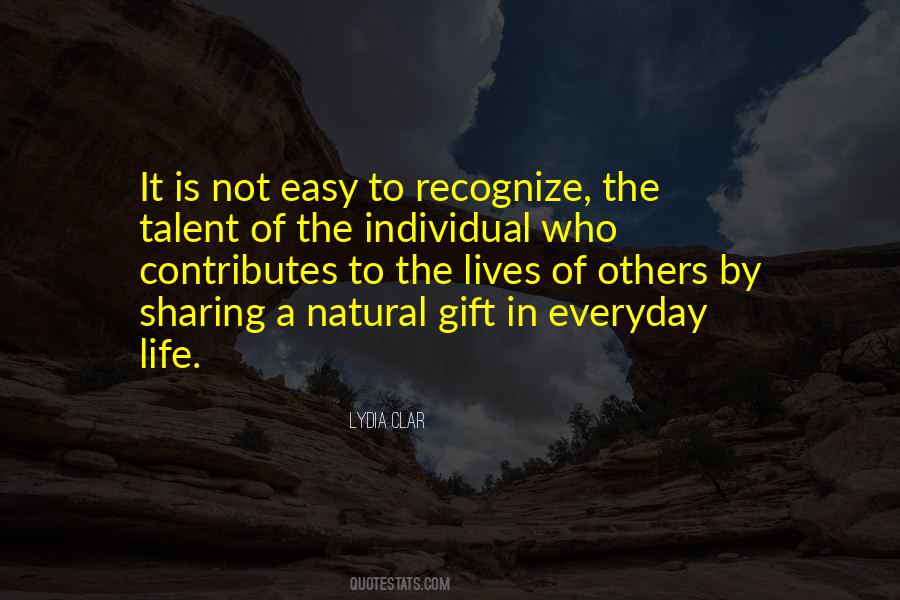 Individual Talent Quotes #1852313