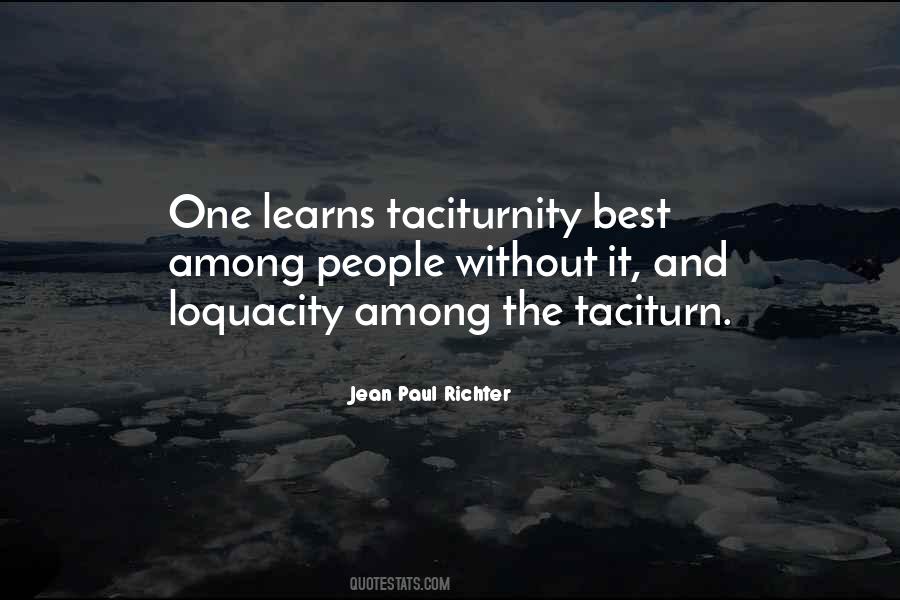 Quotes About Taciturn #643237