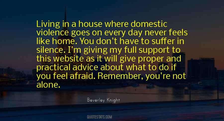 Quotes About Not Living Alone #30502