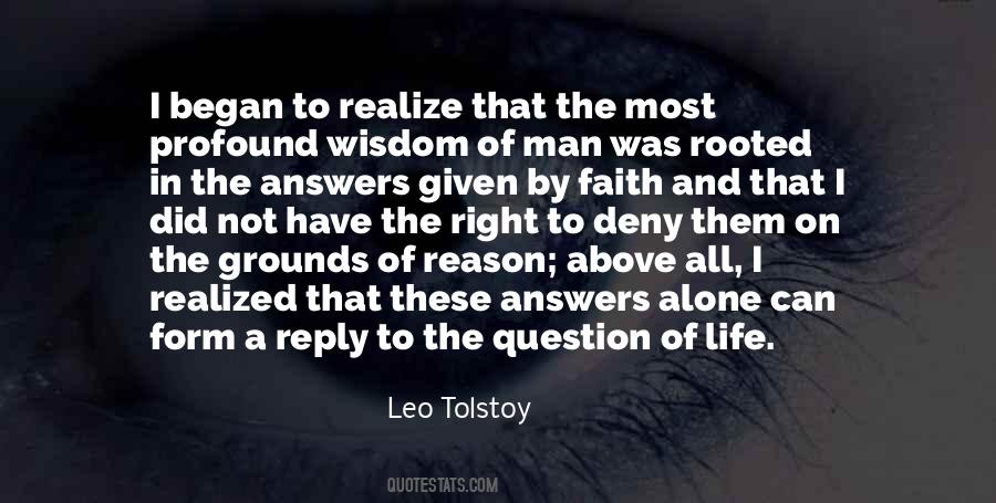 Life Answers Quotes #319538