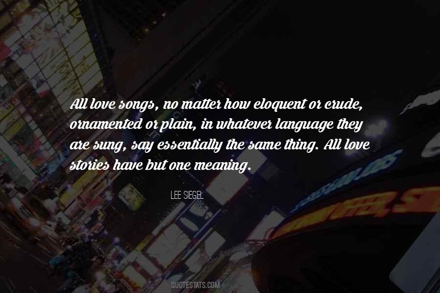 Quotes About Sad Love Songs #121893