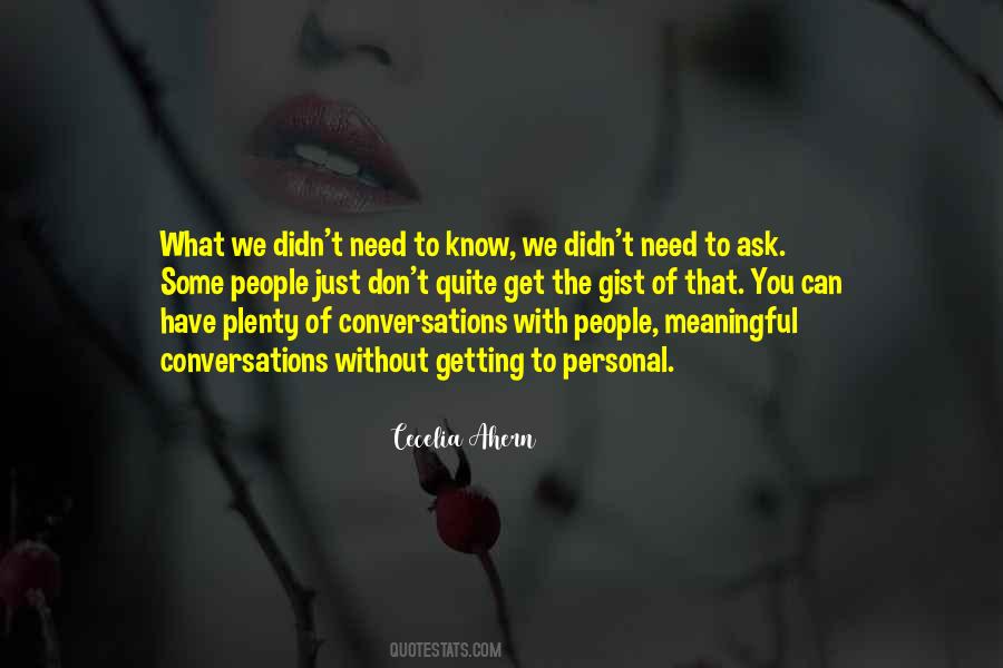 Quotes About Meaningful Conversations #584371