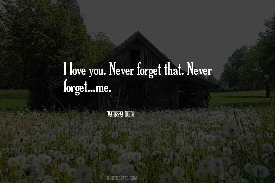 Quotes About Never Forget Me #405765