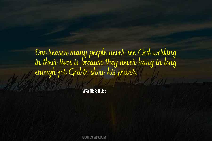 God S Working Quotes #363044
