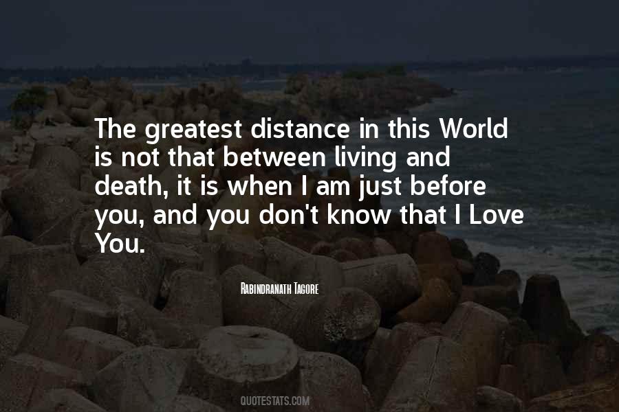 Quotes About Distance Between Love #173925