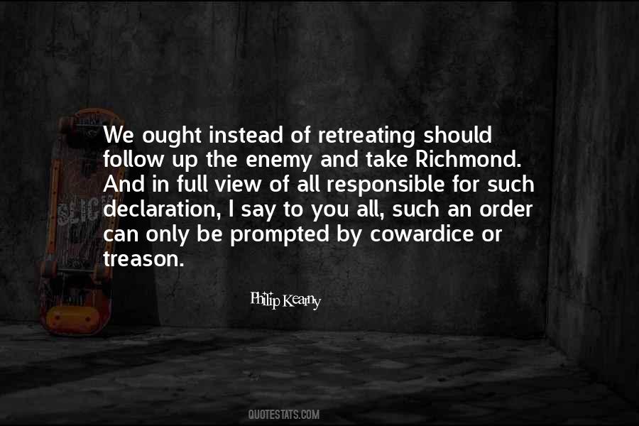 Quotes About Never Retreating #749805