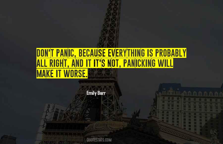 Quotes About Not Panicking #1519569