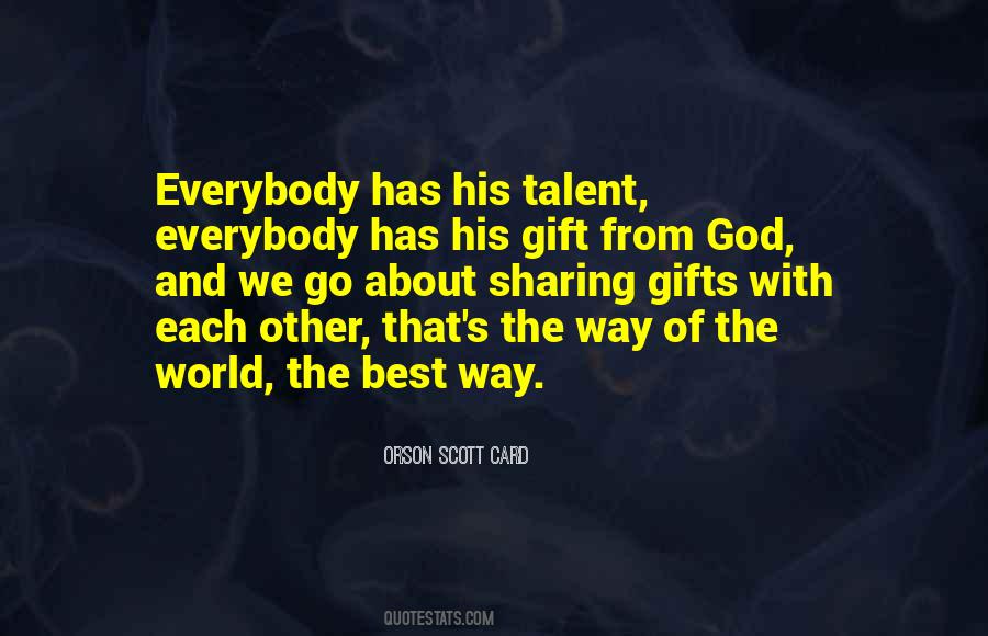 Quotes About Talent And Gifts #1653883