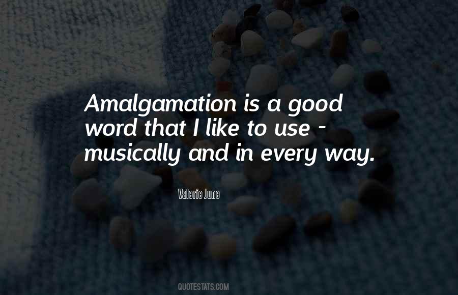 Quotes About Amalgamation #719712