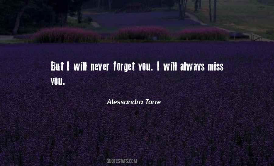 Quotes About I Will Never Forget You #600636