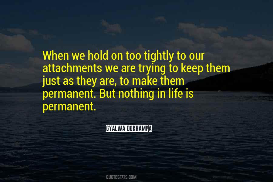 Quotes About Life Nothing Is Permanent #1517117