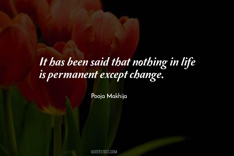 Quotes About Life Nothing Is Permanent #418782