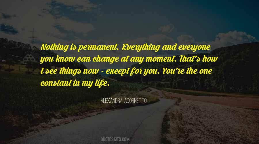Quotes About Life Nothing Is Permanent #764307