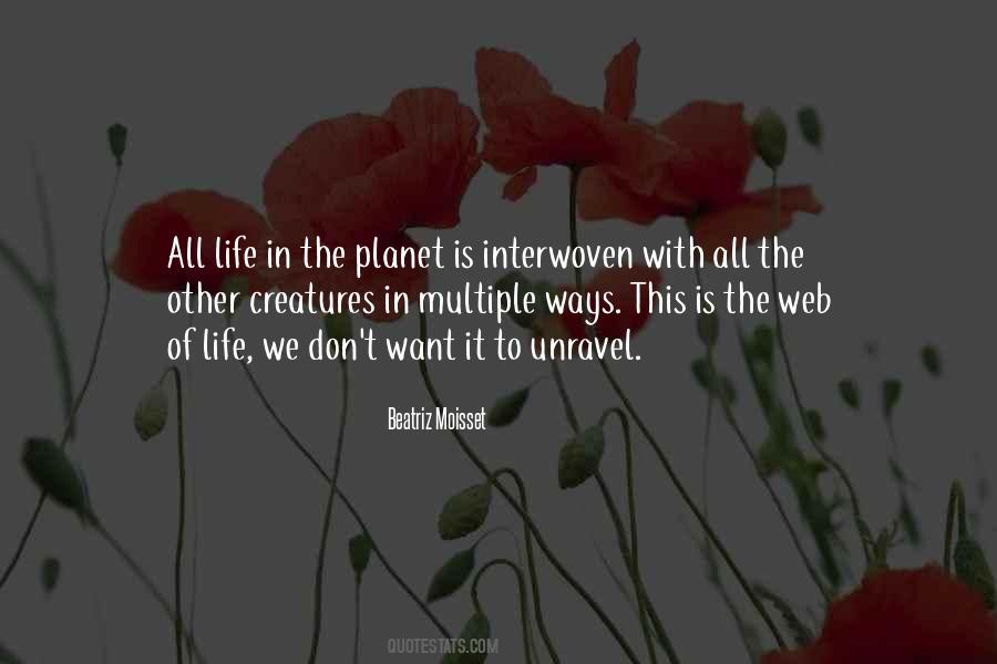 Quotes About Web Of Life #304722