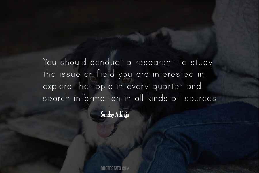 Quotes About Field Research #816048