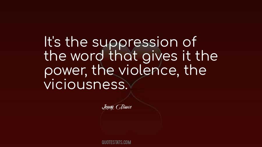 Quotes About Suppression #626967