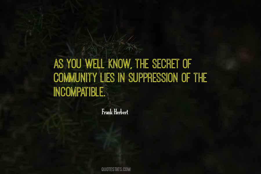 Quotes About Suppression #670114