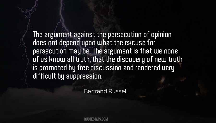 Quotes About Suppression #758551