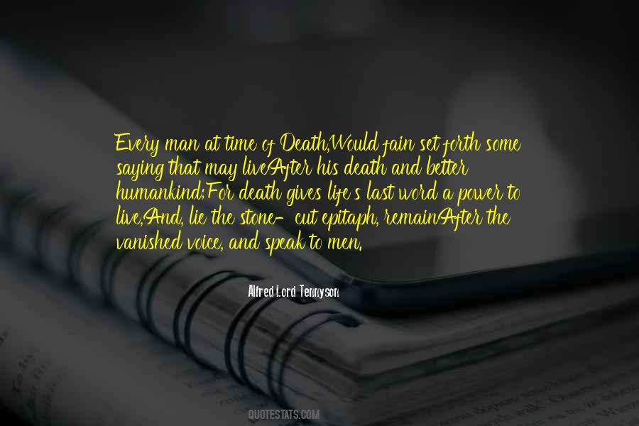 Quotes About Death Tennyson #497445