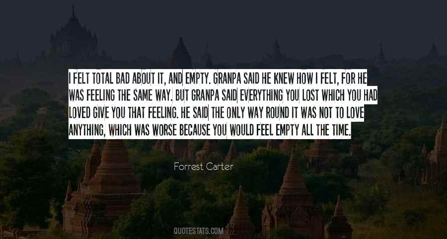 Feeling That Something Bad Quotes #46834