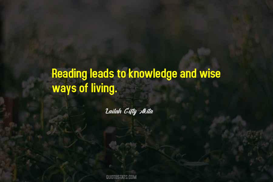 Quotes About Knowledge And Reading #1705393