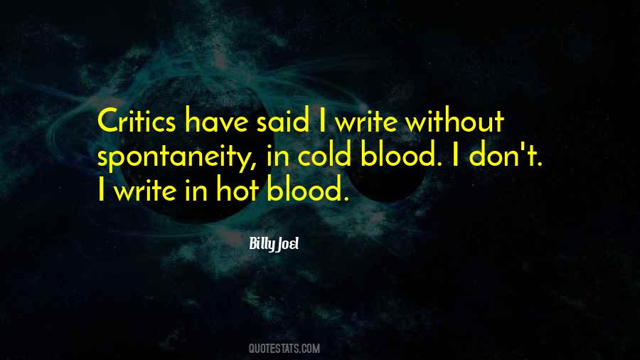 Quotes About Cold Blood #1045437