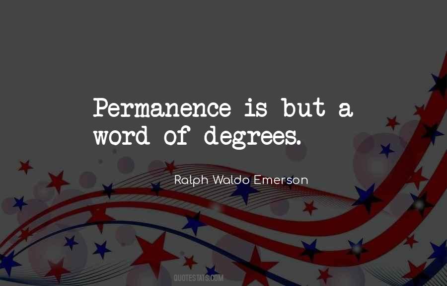 Quotes About Permanence #187486