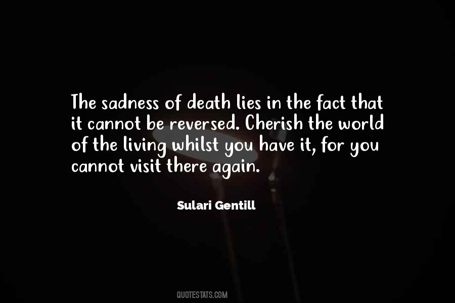 Quotes About Sadness Of Death #1205542