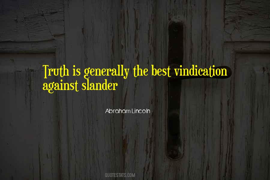 Quotes About Vindication #28220