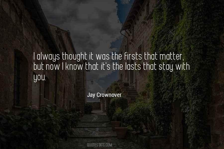 Quotes About Firsts #262602